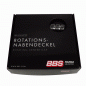Preview: 4 x BBS 3D Rotation Nabendeckel Ø70,6mm schwarz, Logo platinum silber - 58071056